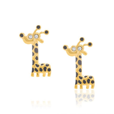 GOLD PLATED KID'S EARRING WITH CRYSTAL
