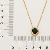 GOLD PRINCESS NECKLACE IN GREEN