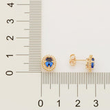 GOLD TOGETHER AGAIN STUD EARRINGS IN BLUE